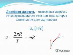 Как выразить линейную скорость через угловую