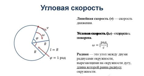 Понятие угловой скорости