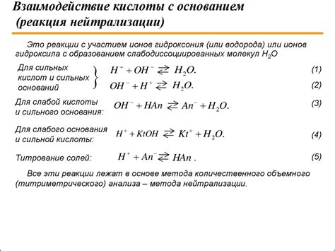 Реакция нейтрализации