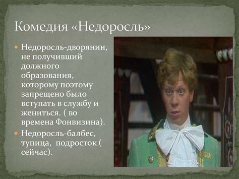 Структура комедии "Недоросль"